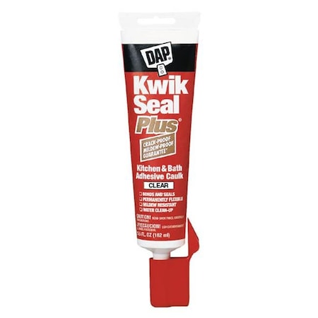 Dap Dap Clear Kwik Seal Plus Kitchen & Bath All-Purpose Adhesive Caulk 18546 70798185463